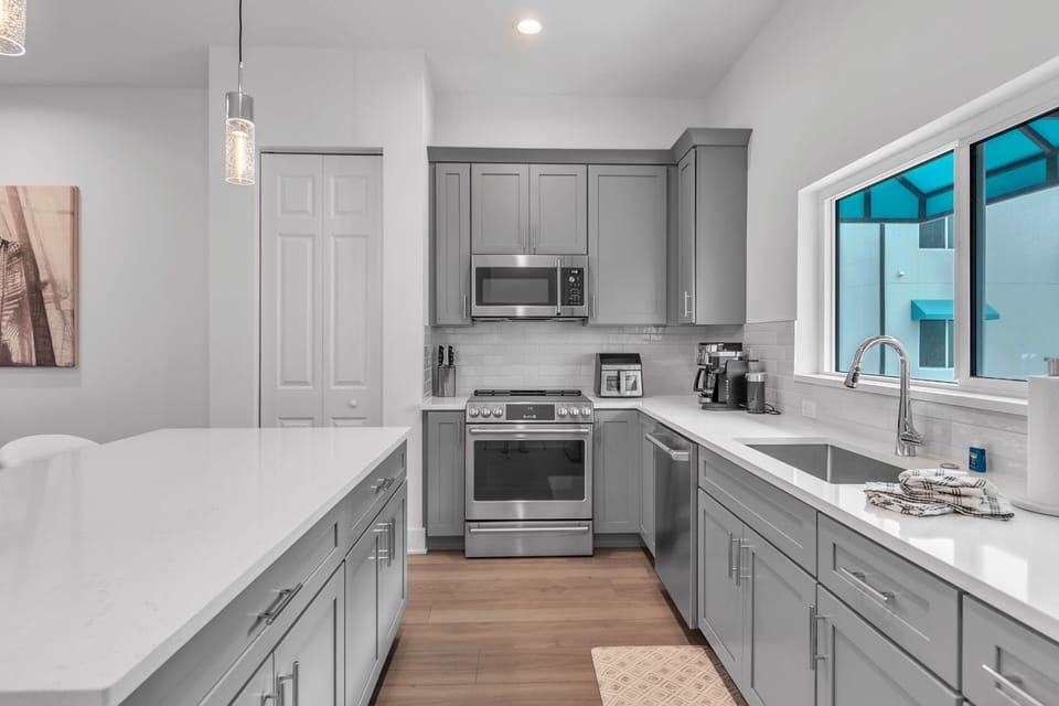 Beautiful Kitchen with Stainless Steel Appliances