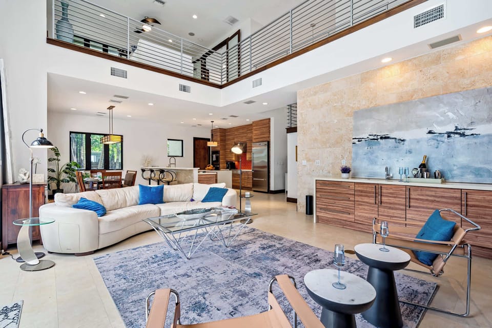 Family room upstairs seen from the living room