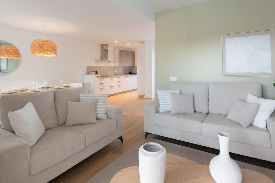 Spacious and bright living dining area with outdoor access.
