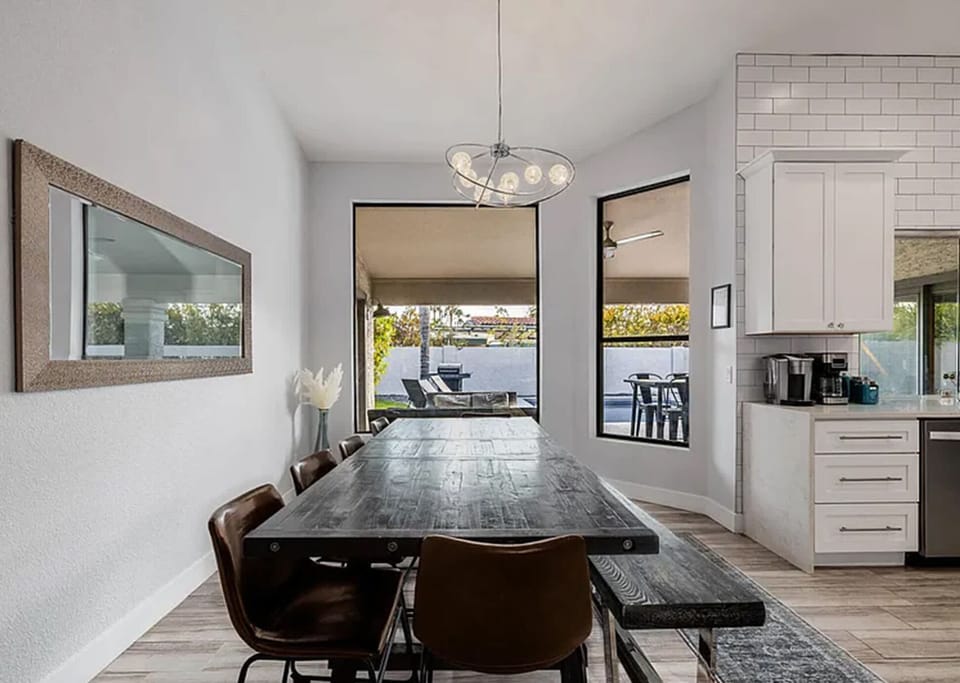 Spacious dining area perfect for group meals and gatherings