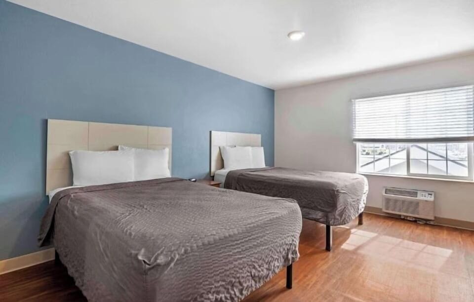 Room, 2 Double Beds, Non Smoking, Kitchen | Desk, laptop workspace, iron/ironing board (on request), WiFi (free)
