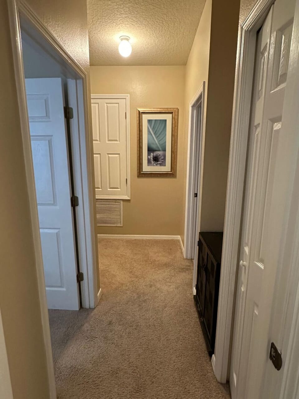Easy access through a well-lit hallway.