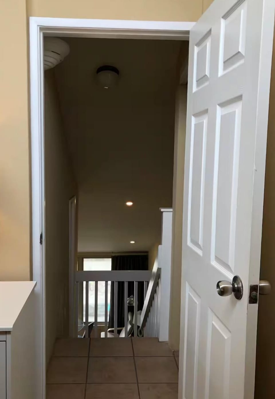 View into main living area from Crow's nest bedroom.