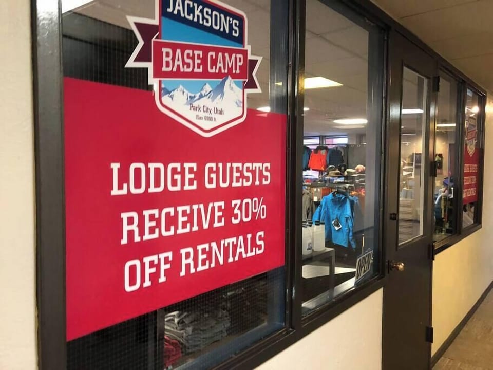 Ski shop rentals in our building. 30% off to our guests!