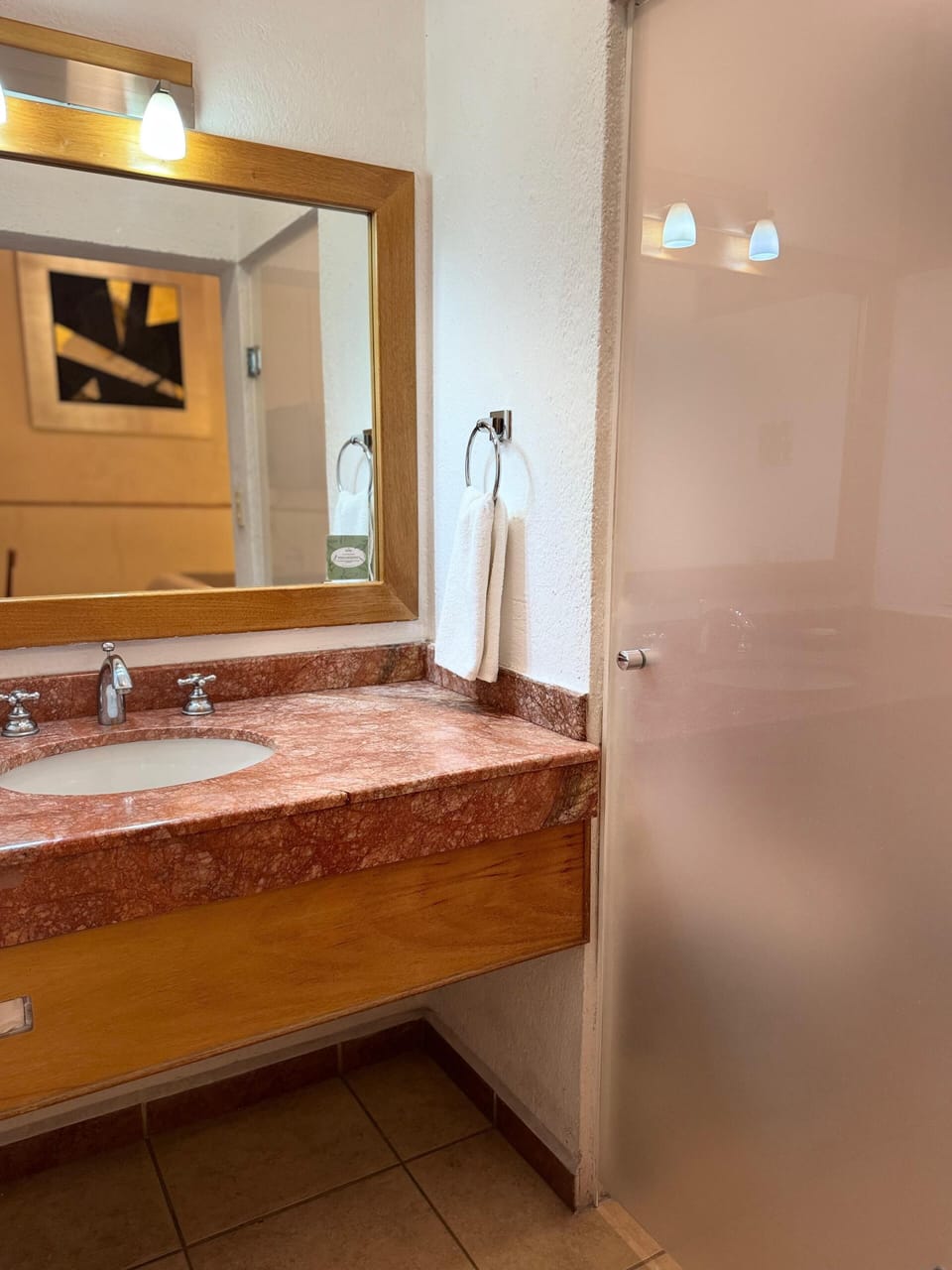 Suite | Bathroom | Hair dryer, towels, soap, shampoo