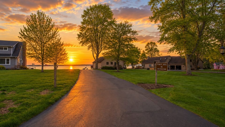 Private, tree-lined retreat with spacious grounds and peaceful surroundings. 🌳🚗