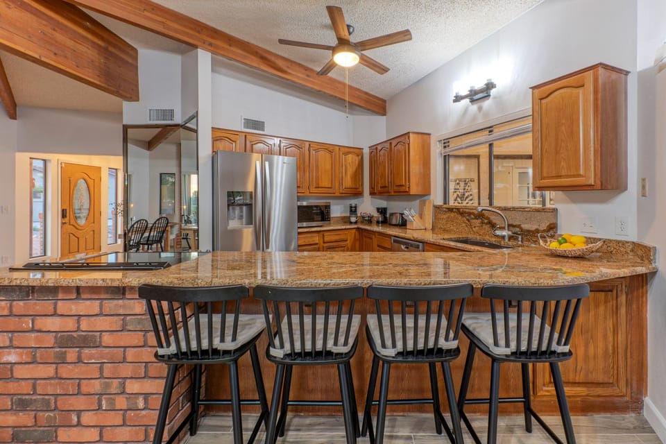 Sip coffee, nightcaps or your favorite brew at the kitchen counter seats.