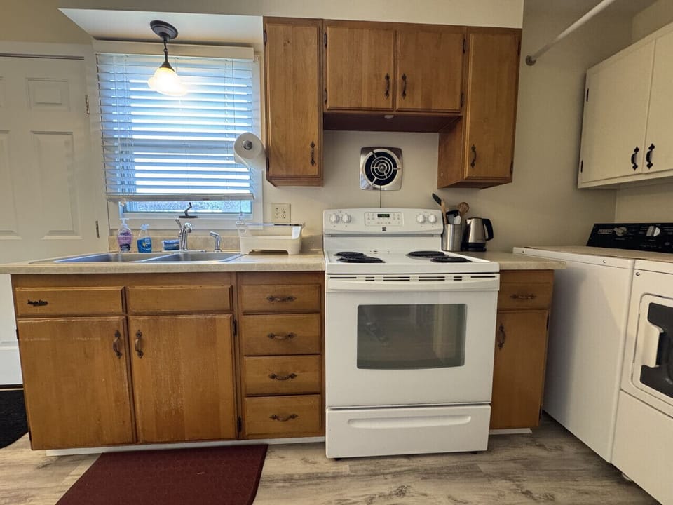 Kitchen with cooking essentials