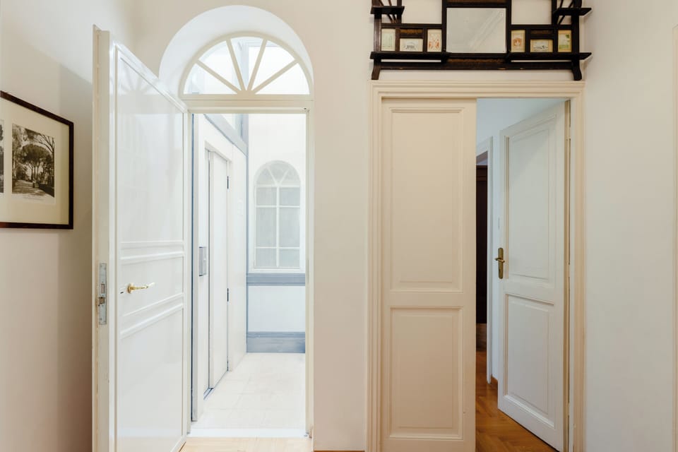 Apartment entrance and private lift access