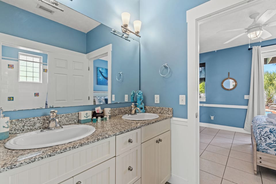 Seafoam Beautiful 3BR Home With Heated Private Pool - 4 Min Walk to Beach! House in Lower Grand Lagoon