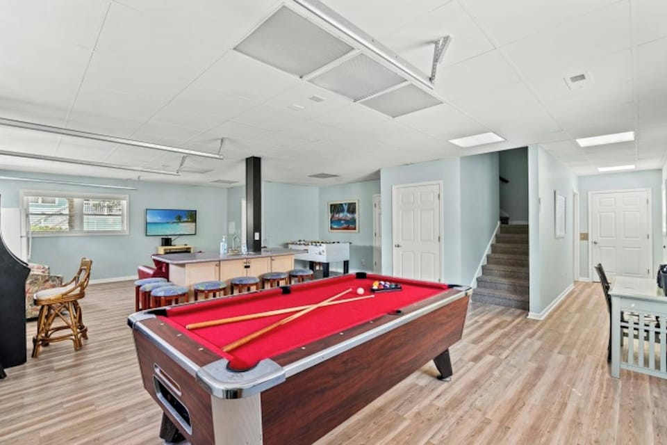 Challenge the teens to a game of pool.