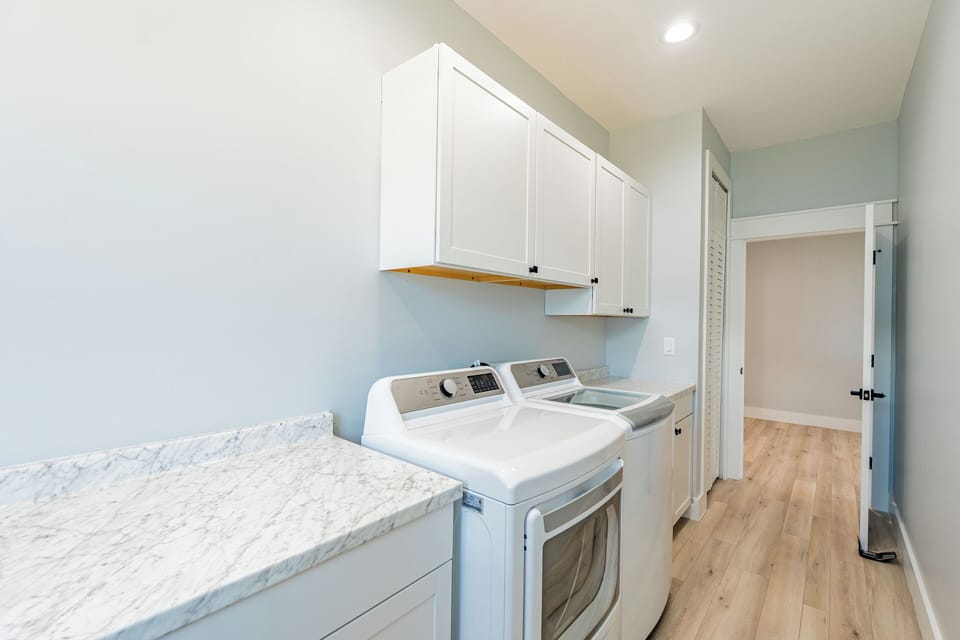 Laundry room with folding counter