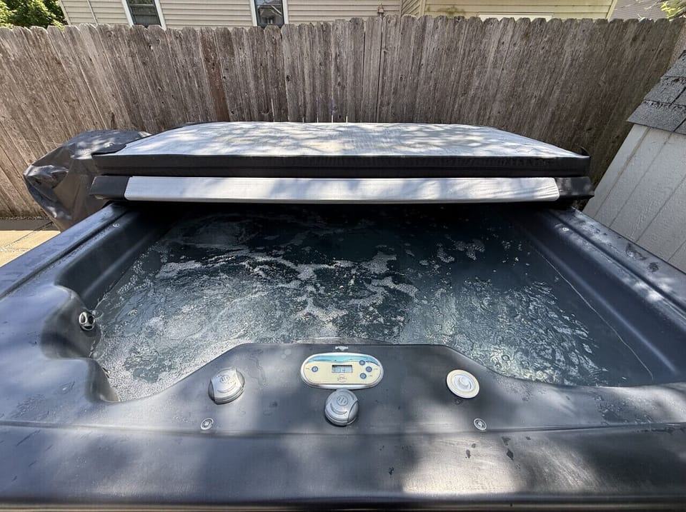 Enjoy a soak in the hot tub!