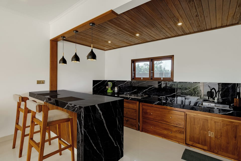Villa, 1 Bedroom, Garden View | Private kitchen | Full-size fridge, stovetop, dishwasher, electric kettle