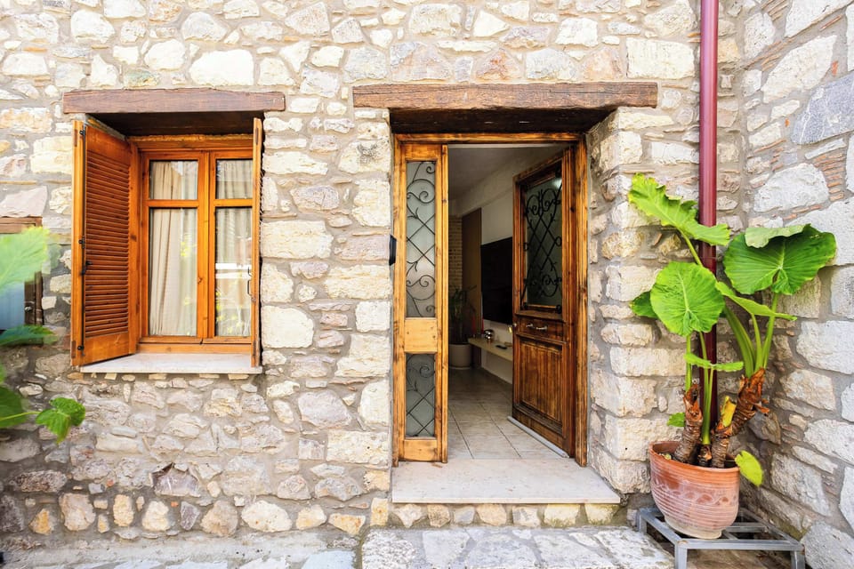 Traditional Stone-Built Exterior Entrance of the Residence