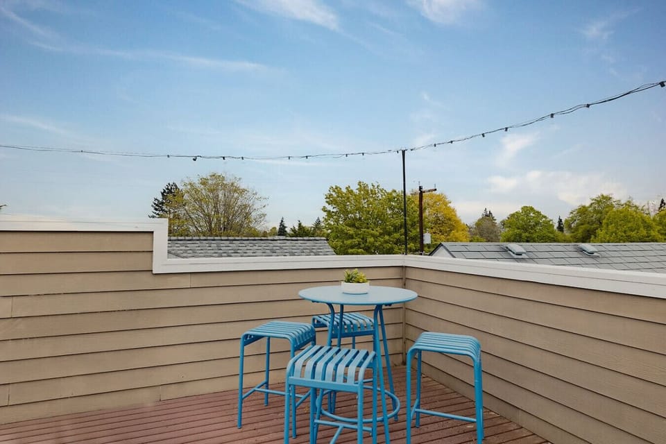 Soak in the stunning city and mountain views while lounging in comfort.