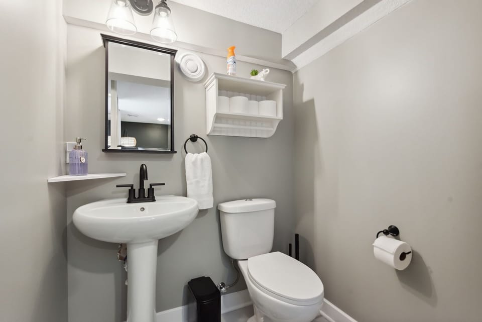 Half Bathroom - Lower Level, Connected to Bedroom 4