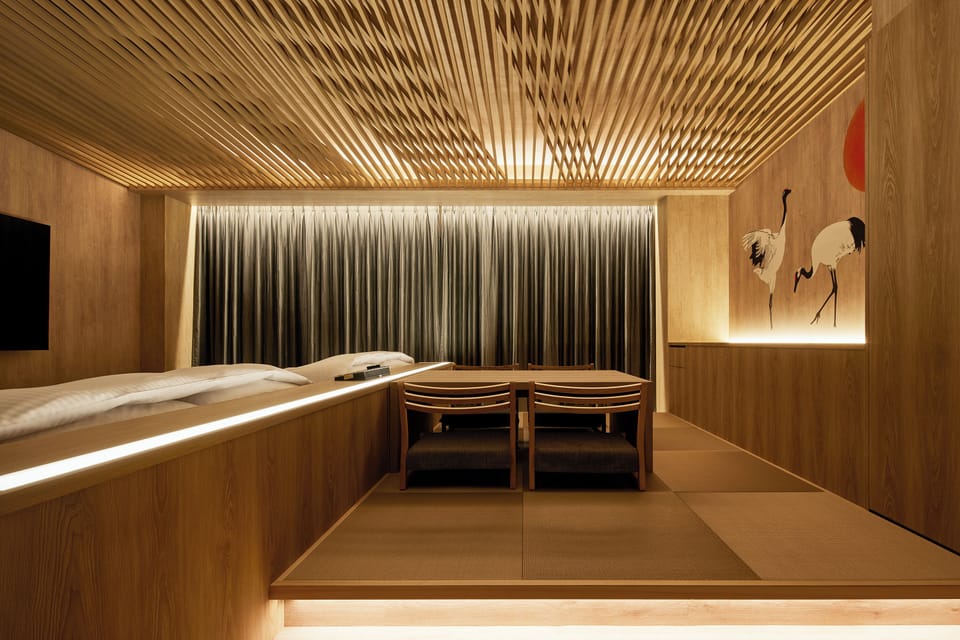 Japanese-style Twin Room, Non Smoking | Living area | 58-inch flat-screen TV with digital channels
