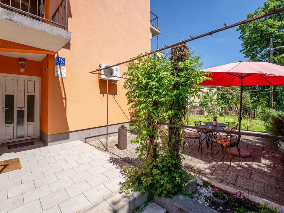 Apartment, Chair, Flowerpot, Houseplant, Shade, Yard, Outdoor Furniture, Balcony, Courtyard
