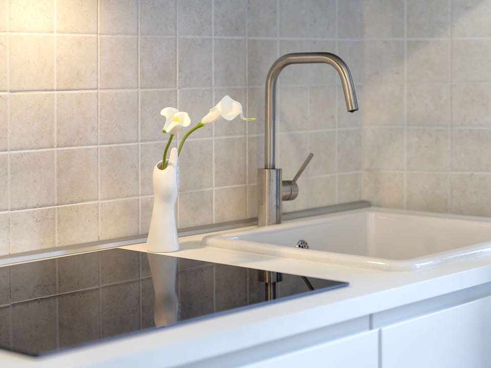 Furniture, Apartment, Chair, Wood Stain, Paint, Kitchen & Dining Room Table, Kitchen, Countertop, Major Appliance