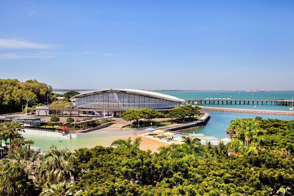 Darwin Waterfront - a short walk from your apartment. Featuring the Wave Pool, Beach Lagoon, Darwin Convention Centre and Stokes Hill Wharf