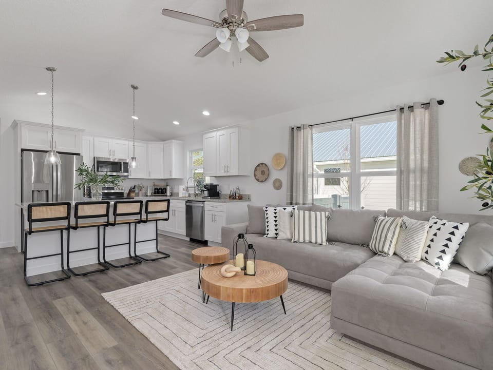 "Warm tones, soft textures, and inviting vibes – your perfect retreat awaits in this cozy living space.