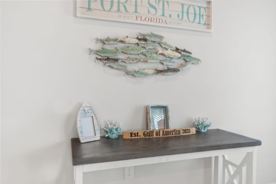 Coastal charm awaits in your beautifully decorated space, where Port St. Joe's nautical spirit fills every corner with seaside serenity.