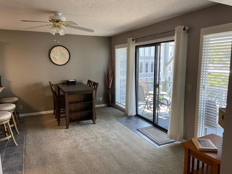 Dining area with lake view