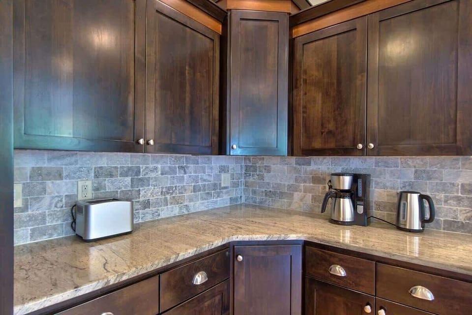 Expansive counters provide room for meal prep, snacks, and morning routines.