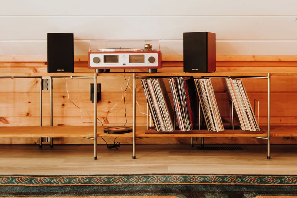 Relax in style with a brand new vinyl player and record collection!