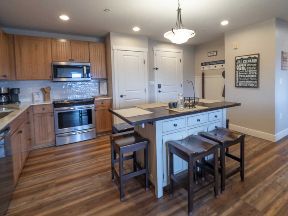 Dining room and kitchen