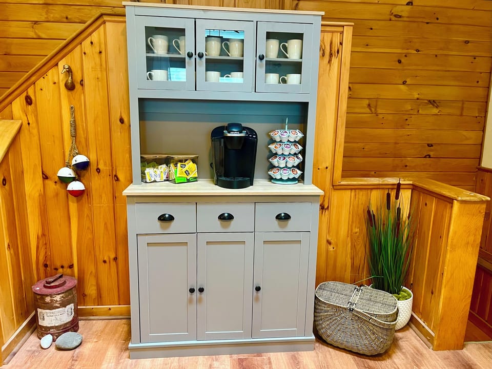 Coffee Bar, Keurig Coffee maker w/. variety of complimentary K-Cups