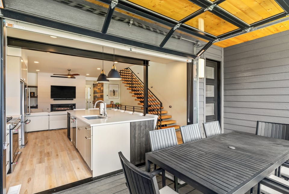 Blend outdoor and indoor space at the click of the garage door opener!