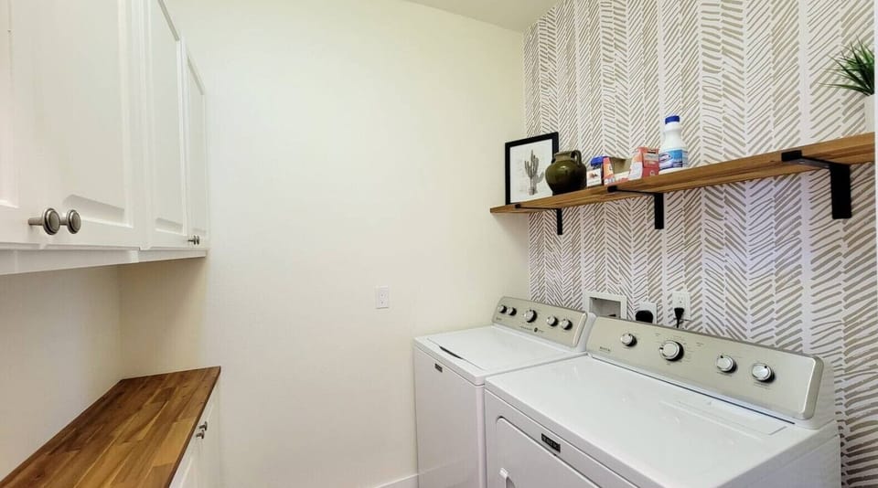 We offer a laundry room with a washer and dryer for your use.