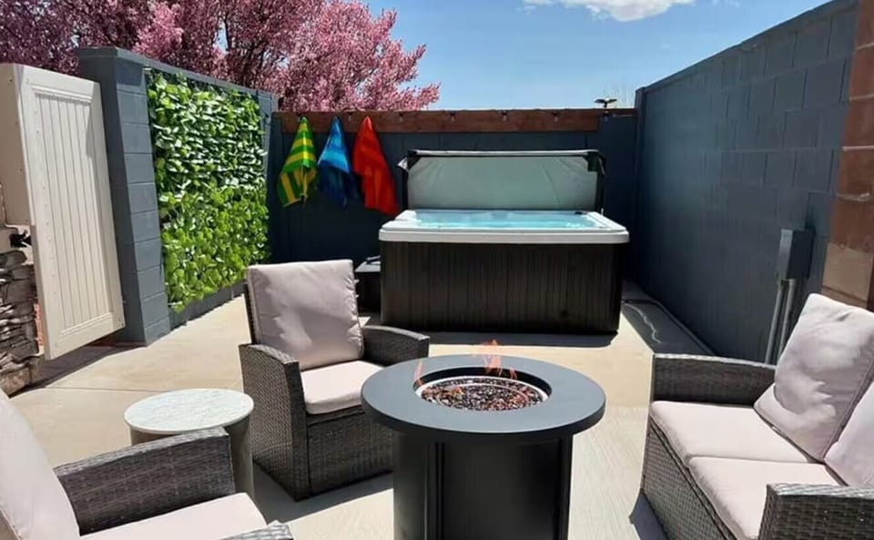 Unwind by the fire pit, soak in the hot tub or have some fun in the game room. 