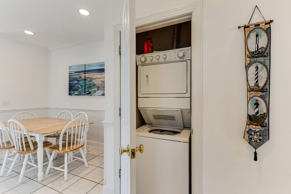 Laundry Closet with a Combo Washer and Dryer Unit