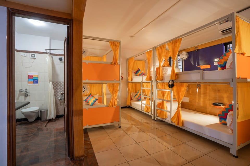  Bed in 8 Bed Male Only AC Dormitory Room With Ensuite Bathroom | Free WiFi
