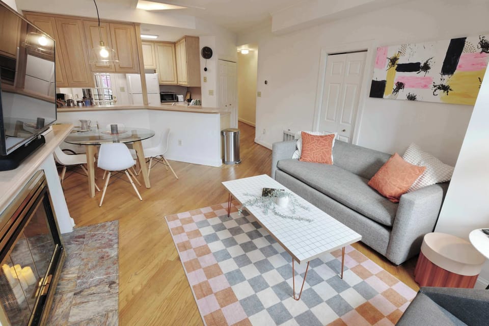 Plenty of space to gather and enjoy a movie or show on our smart tv! 