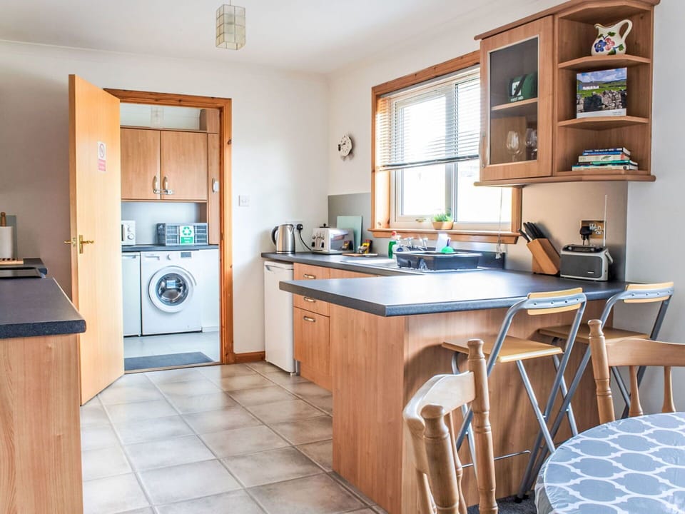 Furniture, Kitchen Appliance, Kitchen, Major Appliance, Interior Design, Countertop, Flooring, Wood, Cabinetry, Home Appliance