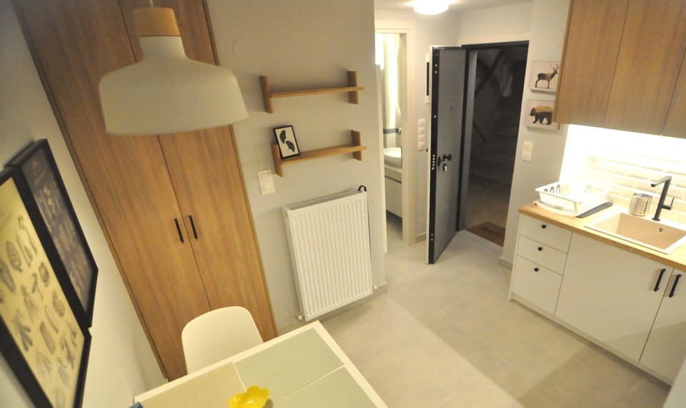 Superior Apartment, City View | Private kitchen | Espresso maker, electric kettle, cleaning supplies