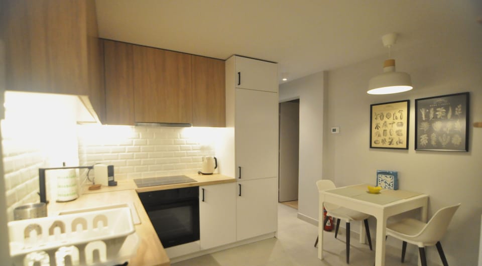 Superior Apartment, City View | Private kitchen | Espresso maker, electric kettle, cleaning supplies