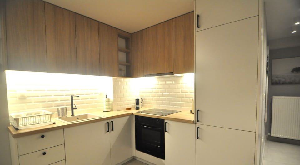 Superior Apartment, City View | Private kitchen | Espresso maker, electric kettle, cleaning supplies