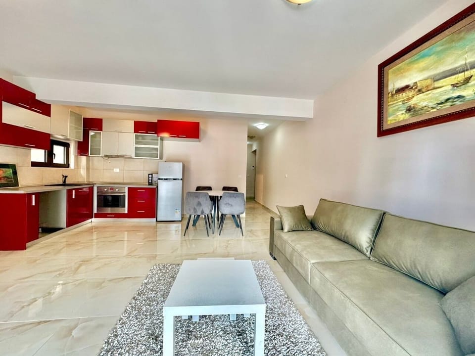 Comfort Apartment, Balcony, City View | Living area | 45-inch LCD TV with digital channels