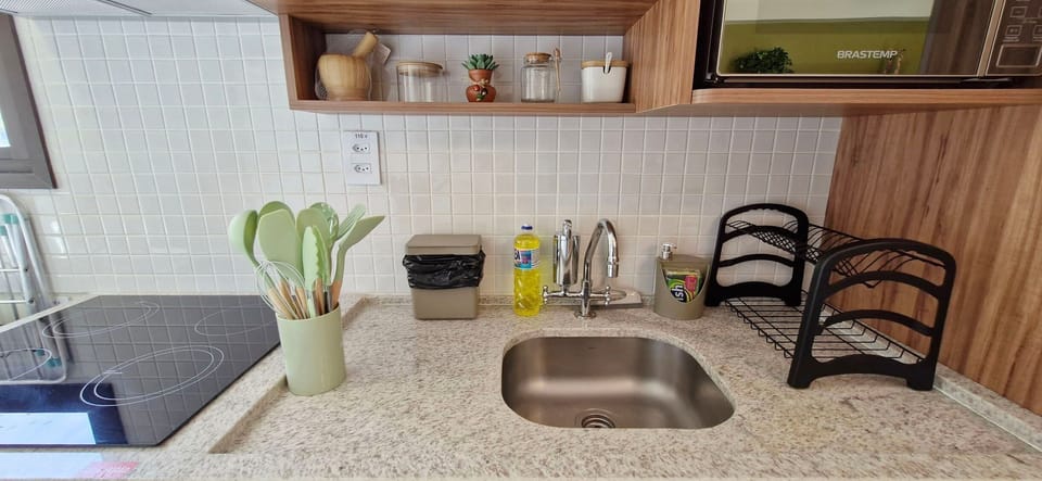 Apartment | Private kitchen | Fridge, microwave, oven, stovetop