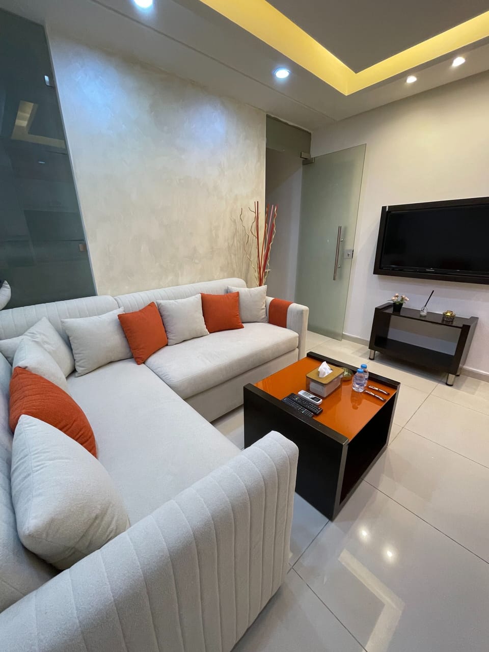 Apartment, 1 Bedroom, Accessible, Smoking | Living room