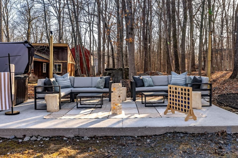 Outdoor seating for every story and sunset