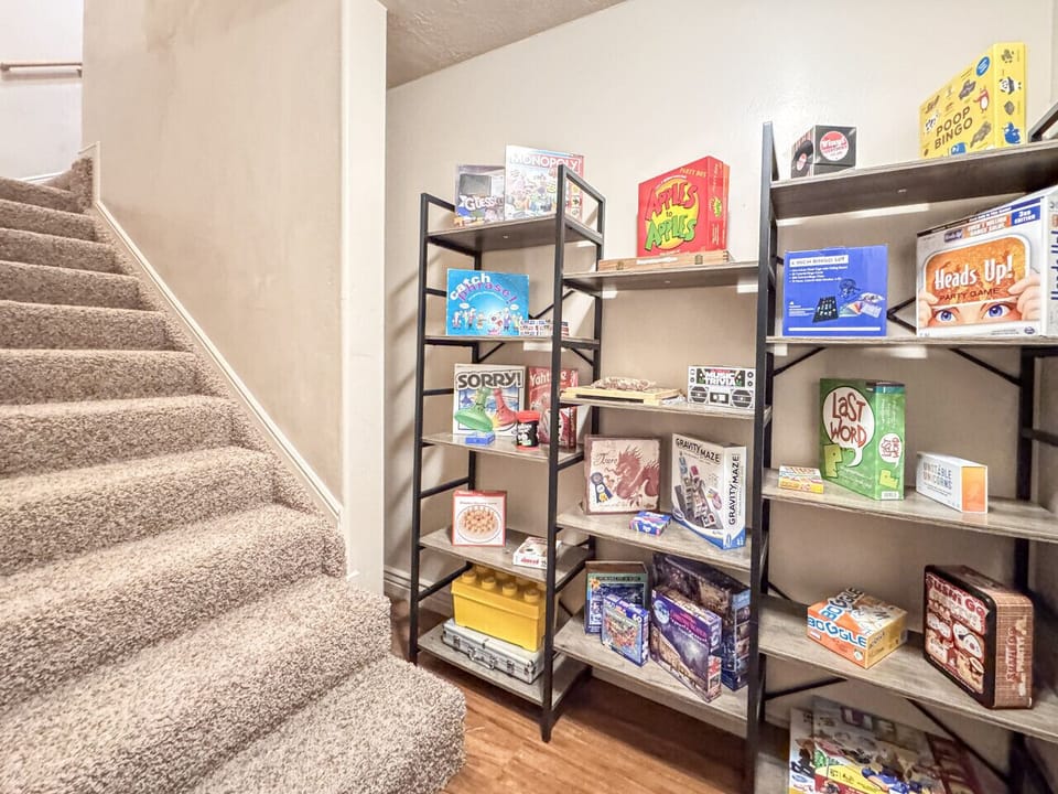 Endless fun awaits with this fully stocked game nook—perfect for family nights and friendly competition!