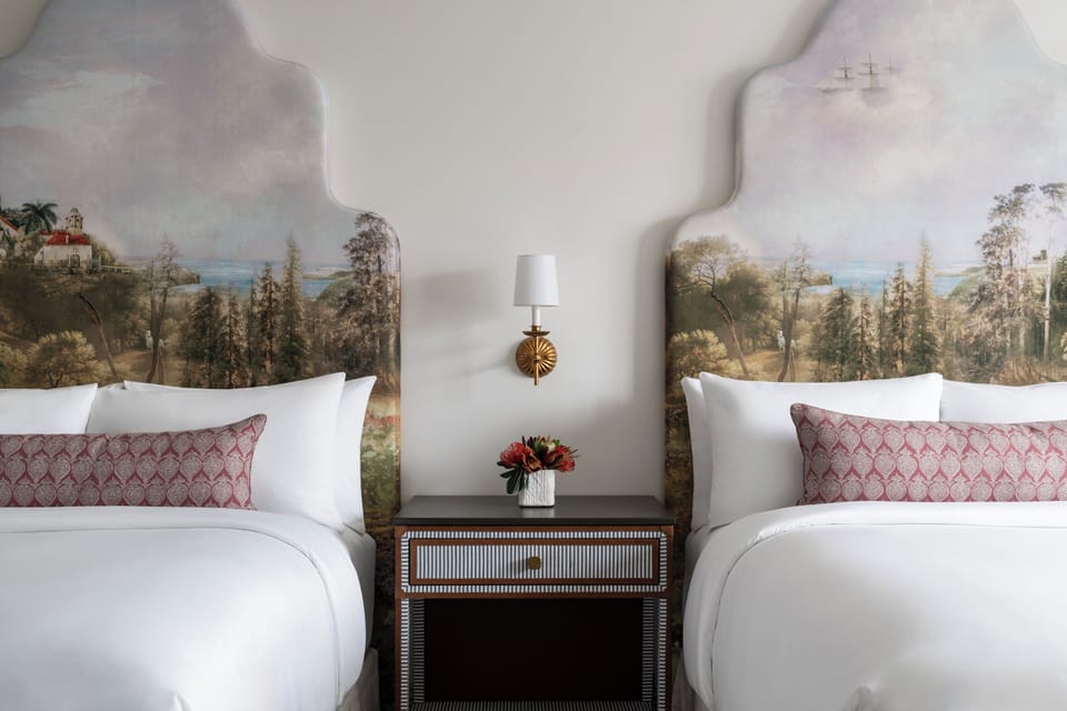 Hypo-allergenic bedding, in-room safe, blackout drapes