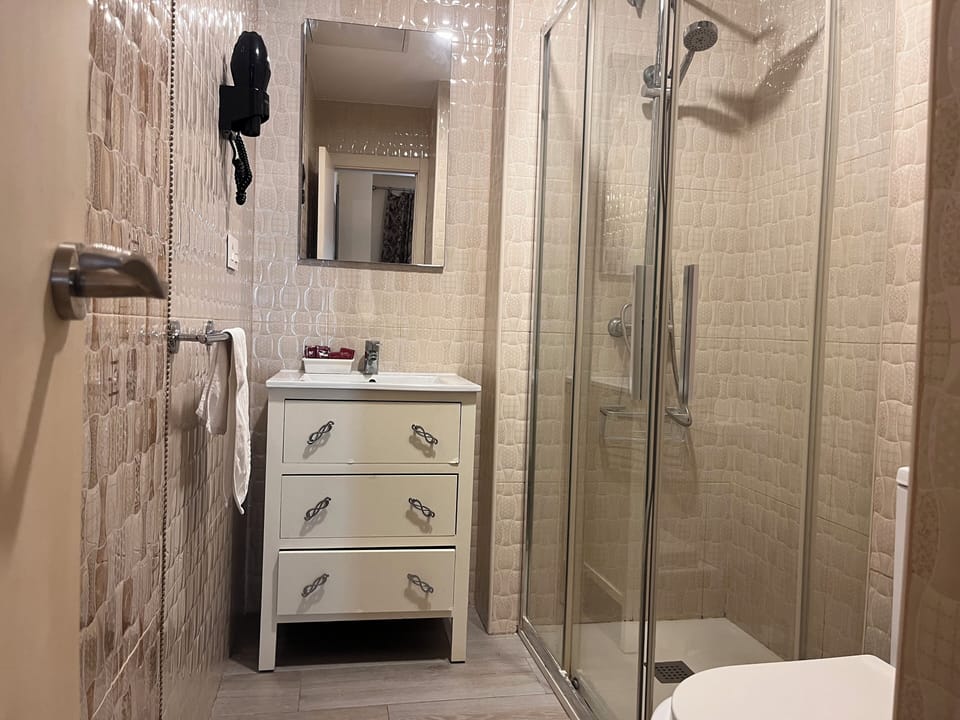Single Room | Bathroom | Shower, free toiletries, hair dryer, towels