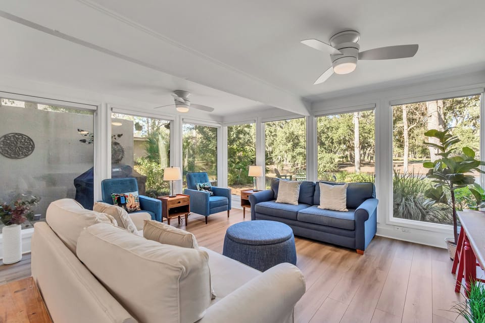 Villa, Multiple Beds, Kitchen, Golf View (97 Fairway Lane) | Living area | 42-inch flat-screen TV with digital channels